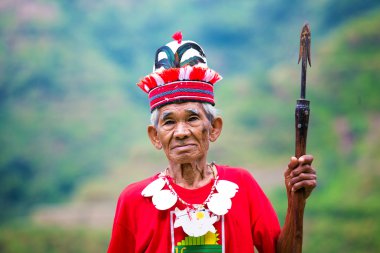 Batad, Filipinler 3 Mart 2015 köyü. Yakın çekim portra