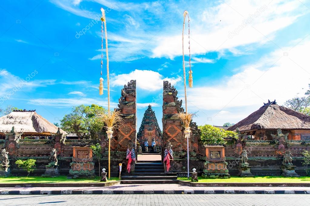 Main entrance of country temple in Bali,Indonesia.