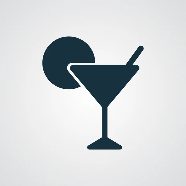 Plat Cocktail pictogram — Stockvector