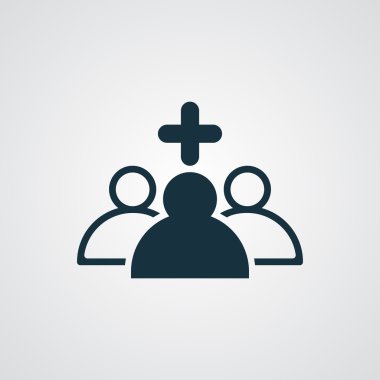 Düz sağlık personeli simgesi