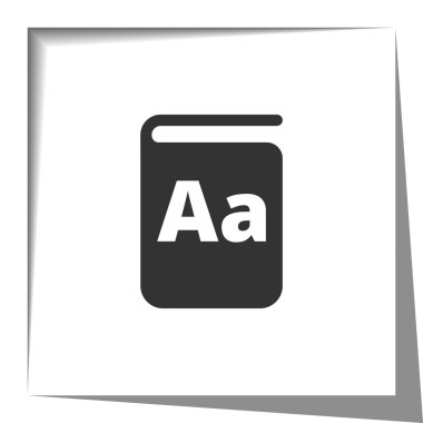 Metin kitap simgesi Illustration beyaz kağıt kesme etkisi ile