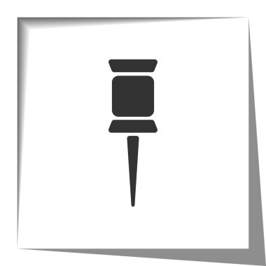 Raptiye simgesi resimde beyaz kağıt kesme etkisi ile