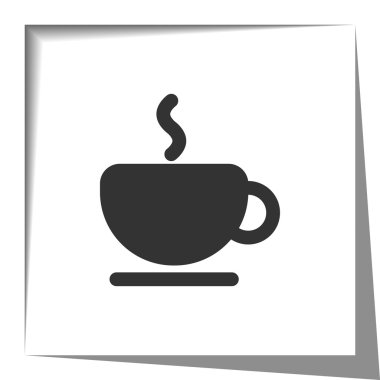 Kağıt kesme etkisi ile kahve sembolü şekil
