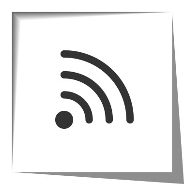 Kağıt kesme etkisi ile kablosuz simgesi illüstrasyon