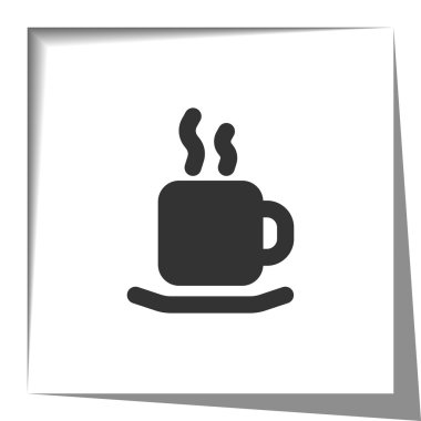 Gölge efekti dışarı kesim ile kahve simgesi