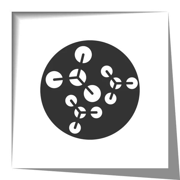 Молекули символічна ілюстрація з ефектом вирізання паперу — стоковий вектор
