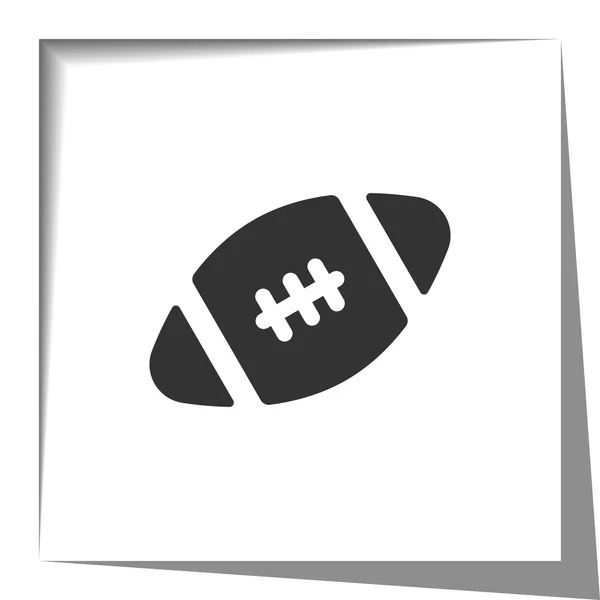 Illustration de symbole de football américain avec effet de découpe papier — Image vectorielle