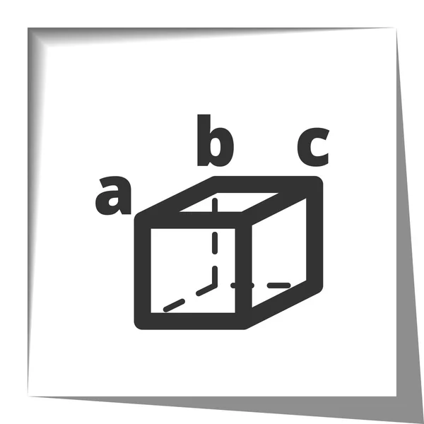Trigonometrie-Symbol-Illustration mit Papierschnitt-Effekt — Stockvektor