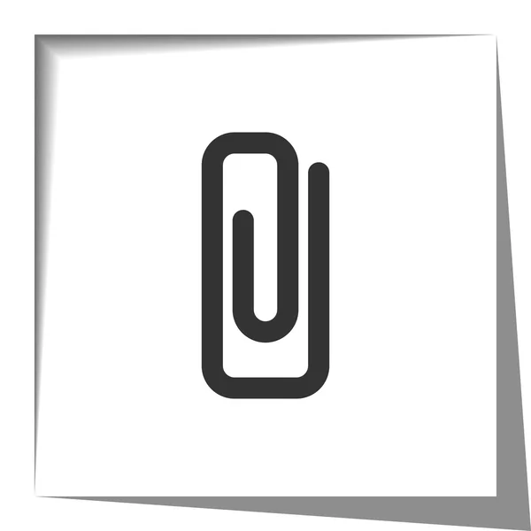 Büroklammer-Symbol-Illustration mit Büroschnitt-Effekt — Stockvektor