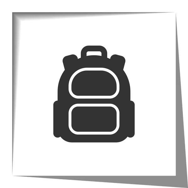 Rucksack-Symbol-Illustration mit Papierschnitt-Effekt — Stockvektor