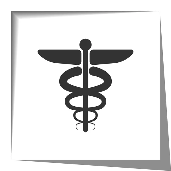 Medicinska ikon ikon med utskuren skuggeffekt — Stock vektor