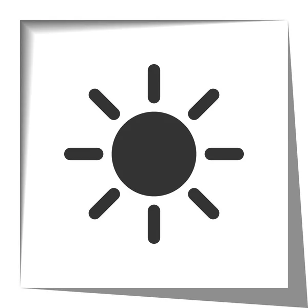 Sun ikon med utskuren skuggeffekt — Stock vektor