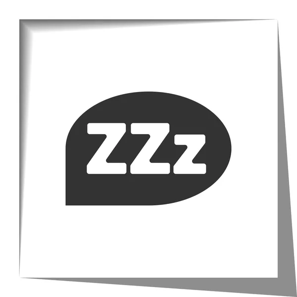 Sleep icon with cut out shadow effect — Stock Vector