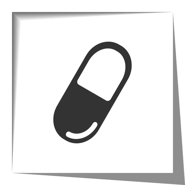 P-piller ikon med utskuren skuggeffekt — Stock vektor