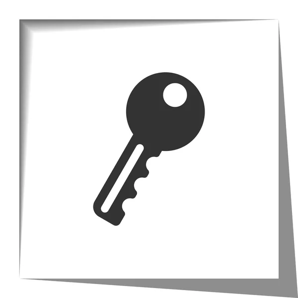 Icono de clave de acceso con efecto sombra recortado — Vector de stock