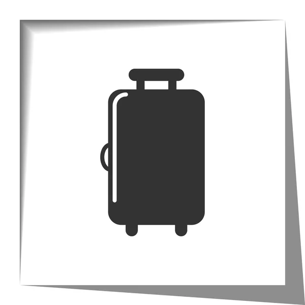 Ícone de bagagem com efeito de sombra recortado — Vetor de Stock