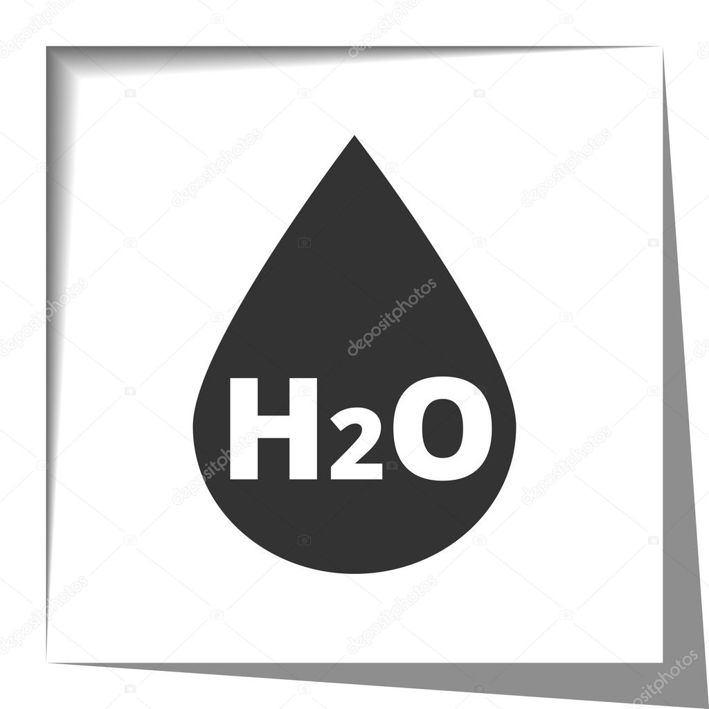 Water symbol illustration with paper cutout effect