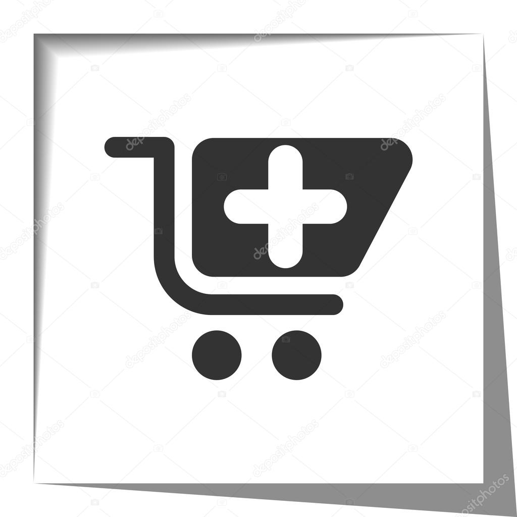 Pharmacy Store icon with cut out shadow effect