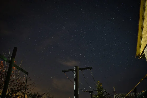 Ciel Avec Étoiles Nuages — Photo