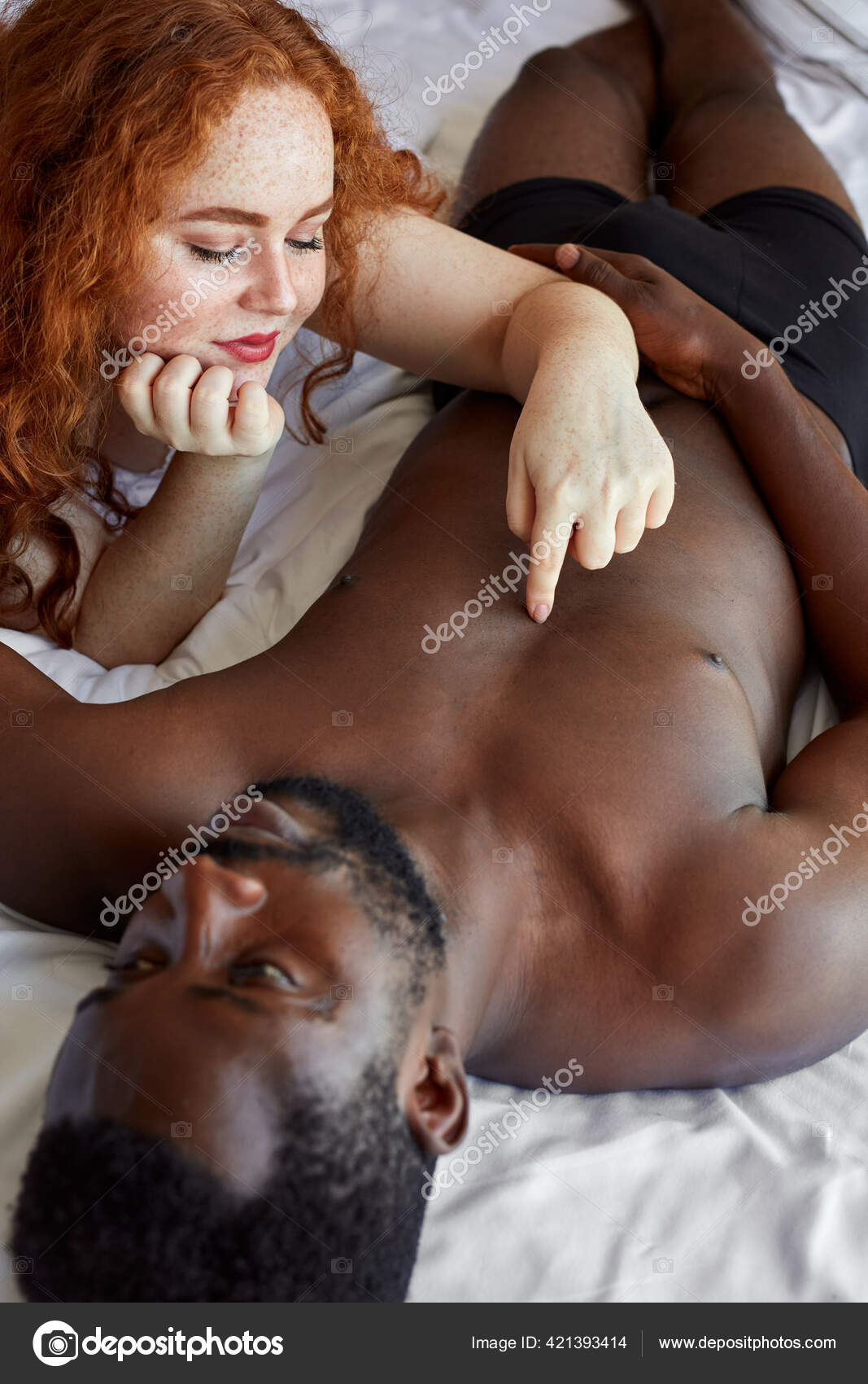 sexy redheaded wife loves black