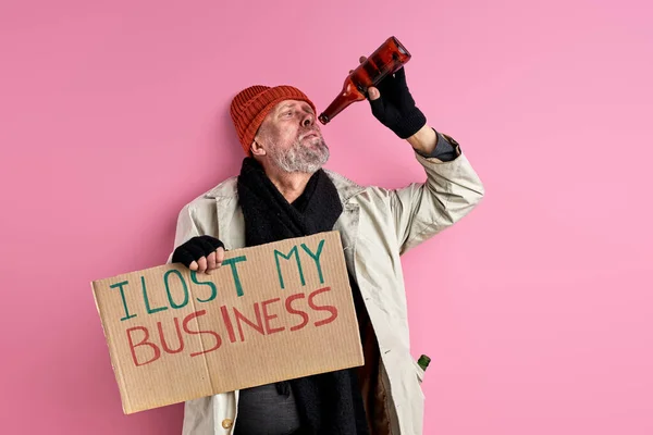 Hombre culo maduro perdió su trabajo, negocio — Foto de Stock
