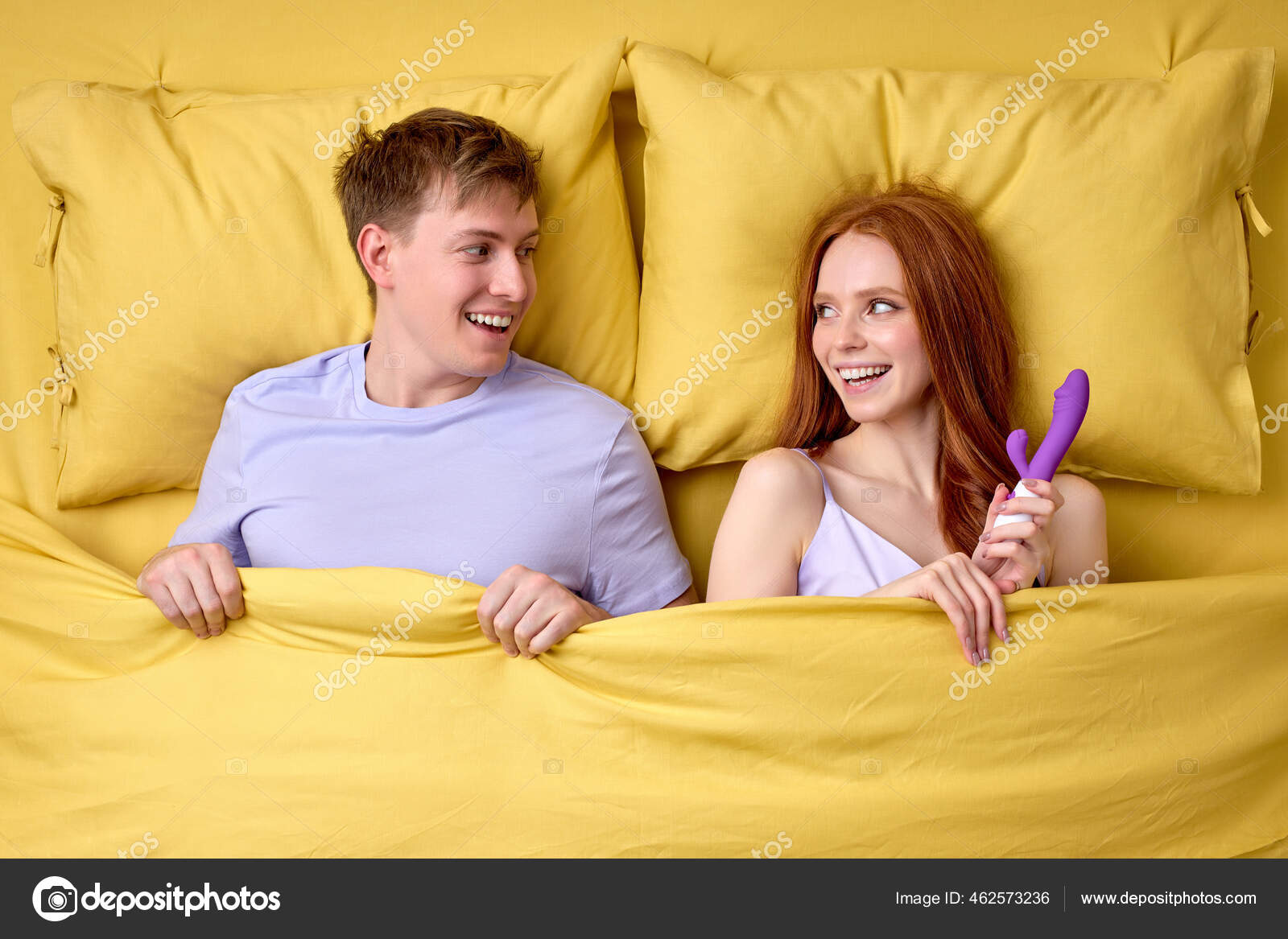 Adult woman calls man for sexual games with sex toys dildo Stock Photo by ©romanchazov27 462573236