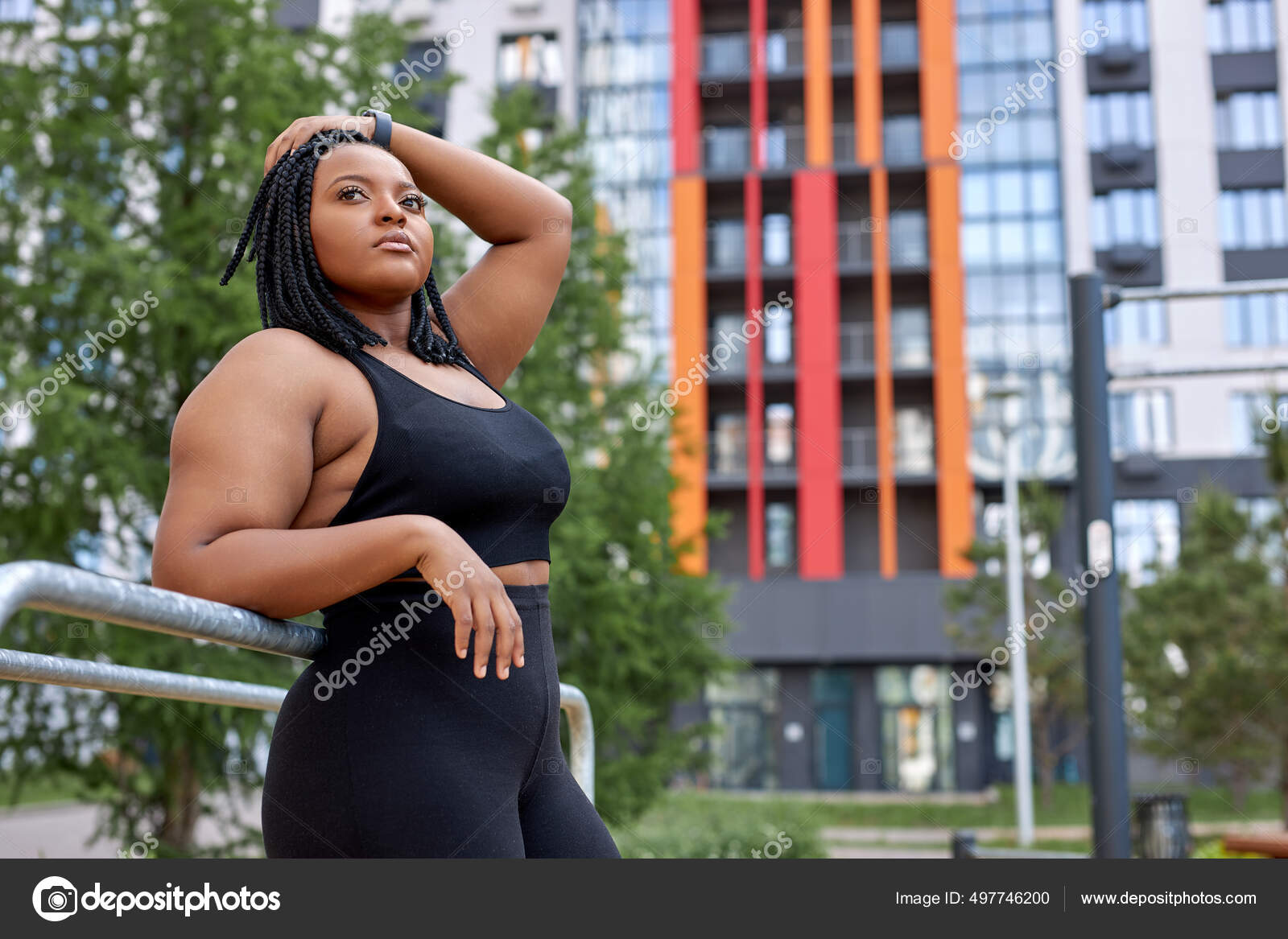 Portrait Of An Athletic Real Plus Size Woman Outdoors. by Stocksy  Contributor W2 Photography - Stocksy