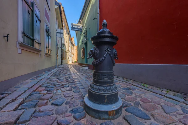 Aprile 2020 Riga Lettonia Strade Vuote Del Centro Storico Centro — Foto Stock