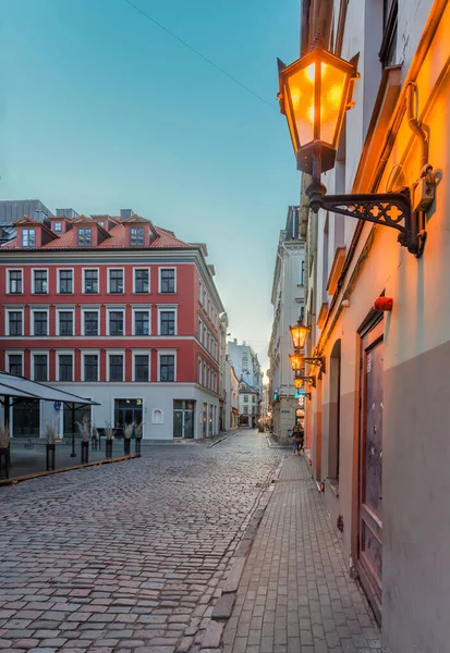 Aprile 2020 Riga Lettonia Strade Vuote Del Centro Storico Centro — Foto Stock