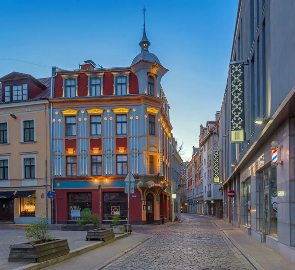 Abril 2020 Riga Latvia Calles Vacías Del Casco Antiguo Centro — Foto de Stock