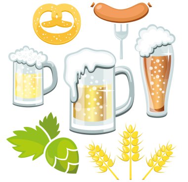 Cam bardağı bira simit ve hop Şubesi