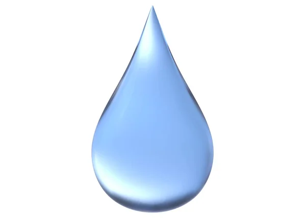 Droppe Vatten Isolerad Vitt — Stockfoto