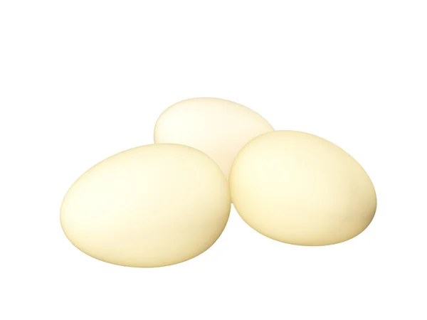 Huevos aislados en blanco — Foto de Stock