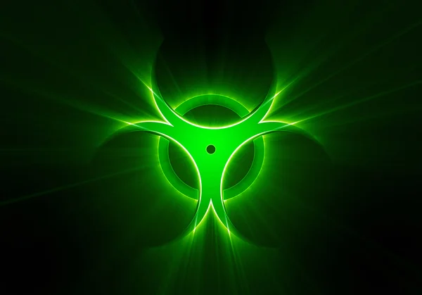 Biohazard symbol with glow — Stock Photo, Image