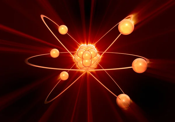 Atom model with shine — Stock Photo, Image