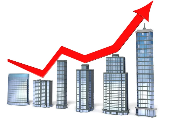 Real estate graph — Stock Photo, Image