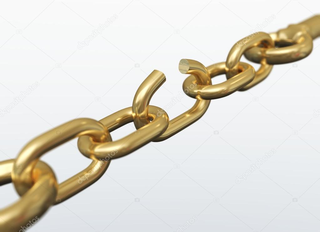Broken chain link Stock Photo by ©iLexx 59994163