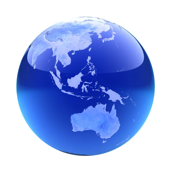 Glasartade globe. Australien — Stockfoto