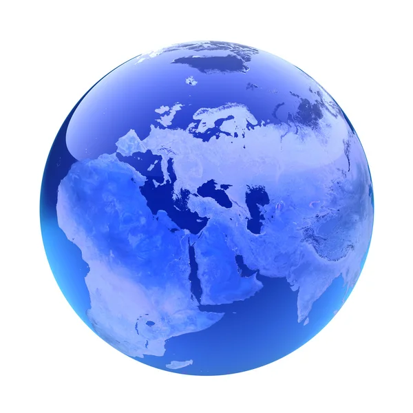 Glassy globe.Europe — Stock Photo, Image