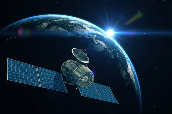 Telekommunikation satellit — Stockfoto