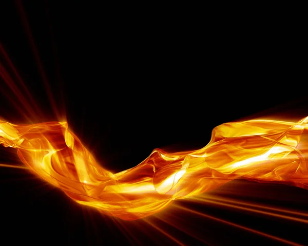 Abstract glowing smoke on black — Stock Photo, Image