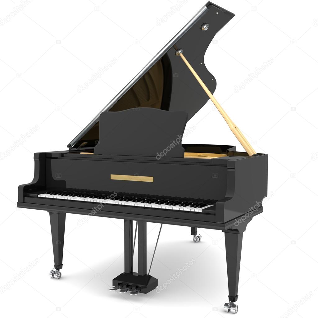 Black grand piano