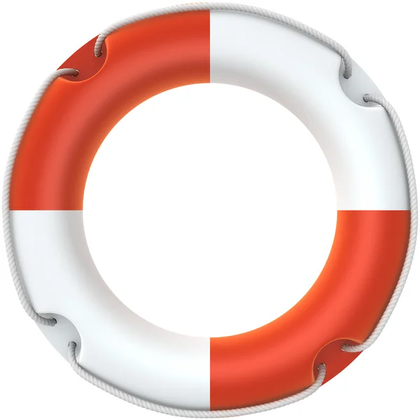 Lifebuoy Isolated on white — Stock Photo, Image