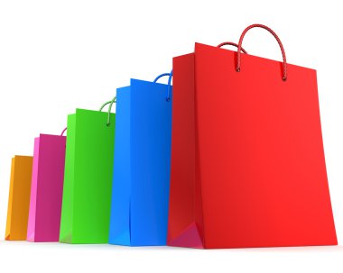 renkli alışveriş torbaları 