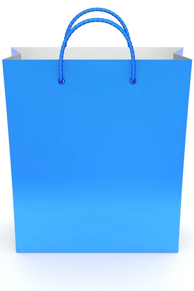 Blue shopping bag — Stock Photo, Image