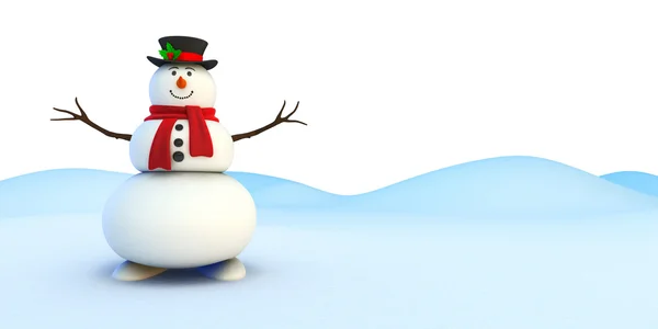 Pupazzo di neve cartone animato — Foto Stock