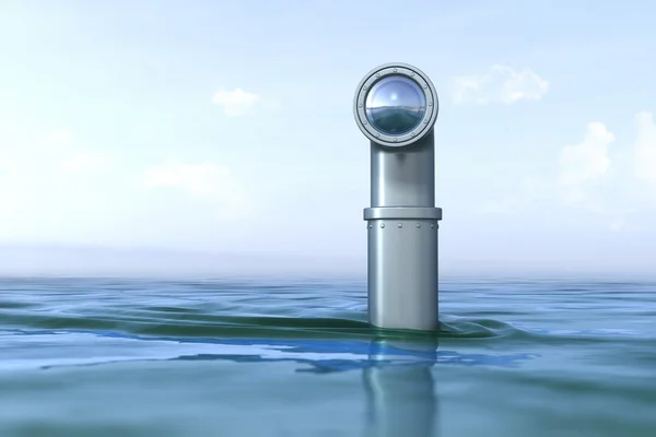 Periscope above the water — Stock Photo, Image