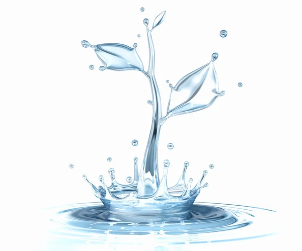 Water splash in form of plant — Stock Photo, Image