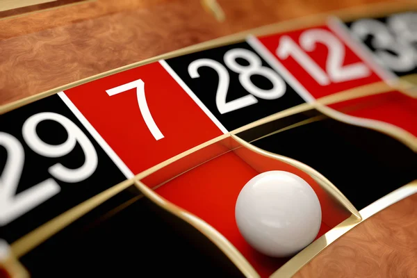Ruletka kasyna. Siedem czerwonych — Zdjęcie stockowe