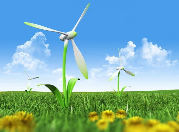 Έννοια πράσινο ανανεώσιμες πηγές ενέργειας — Φωτογραφία Αρχείου